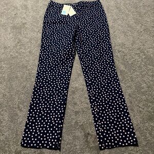 BODEN NWT women’s polka dot pants size 8 blue and light pink